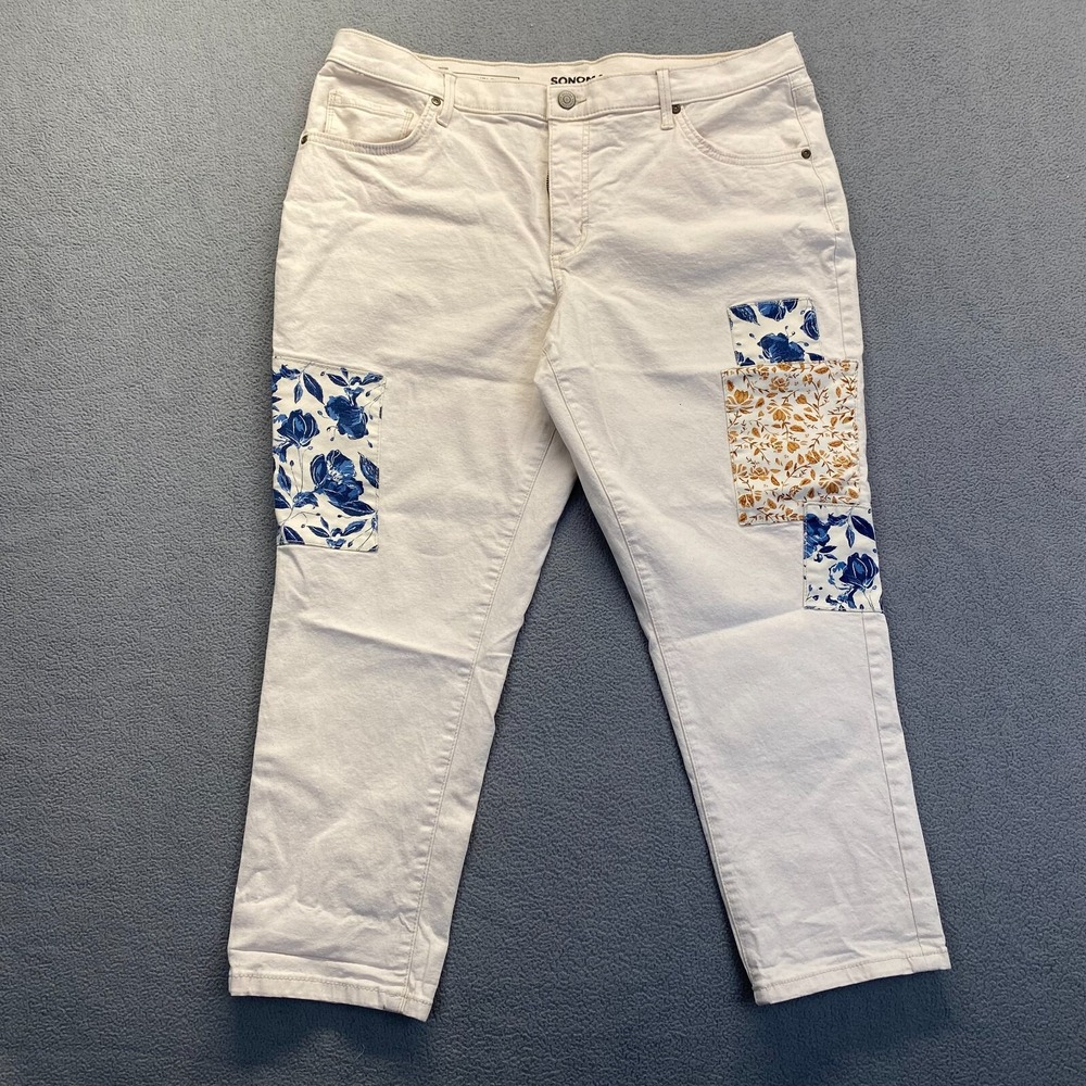 Sonoma Goods For Life Pants‎  Woman 16 Petite Ivory Classic Misses Girlfriend - Picture 2 of 12